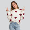 red heart on white background