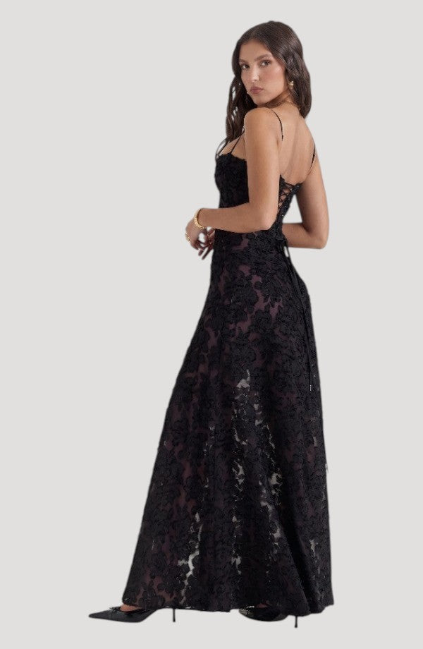 LORVENES Ice Hemp Sling Dress in lightweight, breathable fabric, featuring a sleek design and adjustable straps.