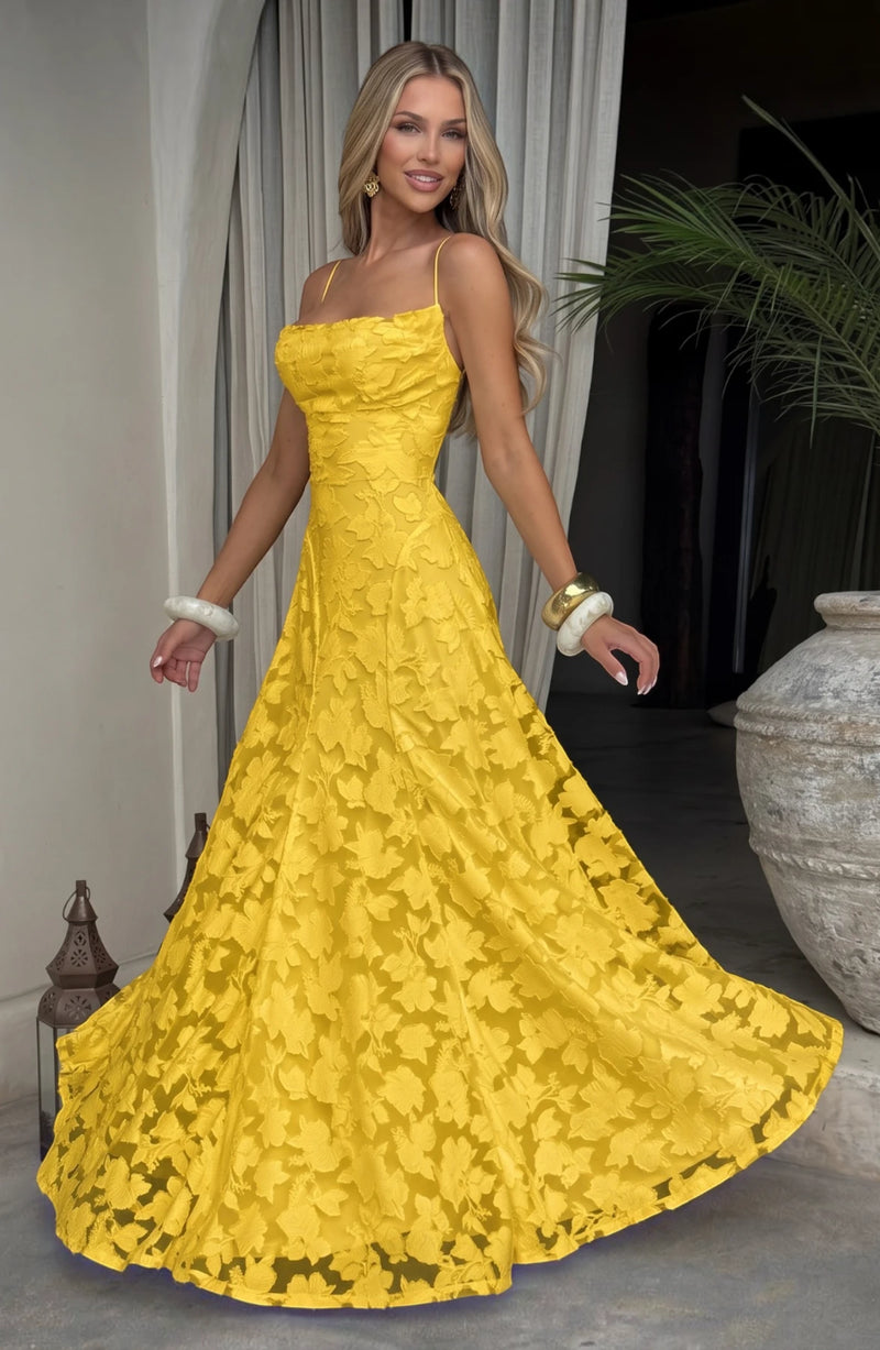 Elegant flowy bridal dress by LORVENES featuring delicate fabric and a romantic silhouette, perfect for wedding ceremonies.